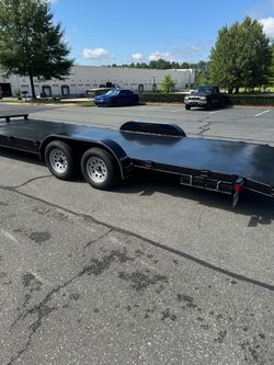 24 ft car trailer with steel deck