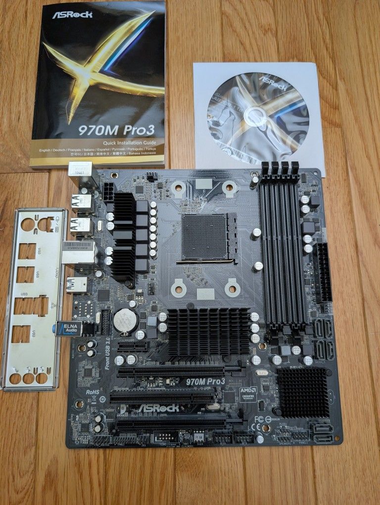 ASRock 970M Pro3 Motherboard – Open Box (Never Used, Tested) – With Manual & Driver CD