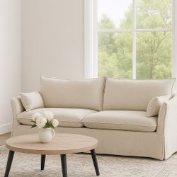 So Far Beige Linen Slip Cover Brand New Two Available Free Delivery, Los Angeles 🚛Home Staging Warehouse, Burbank