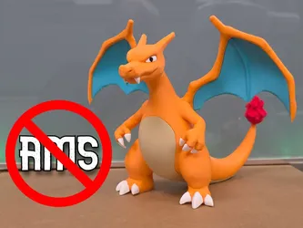 Charizard Figure 190mm Multicolor 3D Printed Pokemon Statue