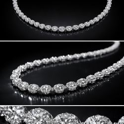 10MM Moissanite Diamond Link Chain 22” – 925 Silver VVS G Color – 20.88CT