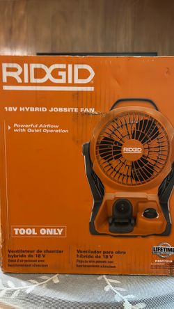Rigid 18v hybrid job site fan