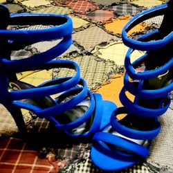 Blue Women Heel Size 5.5