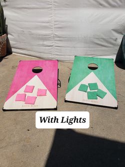 Cornhole Game With Lights