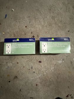 2 Packs of 10 Leviton Decora 20A-125V tamper resistant outlets 10 pack