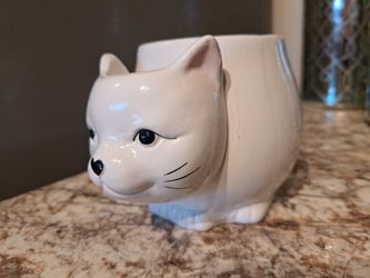 Cat Cup Mug - With Tea Bag Holder - Excellent Condition 