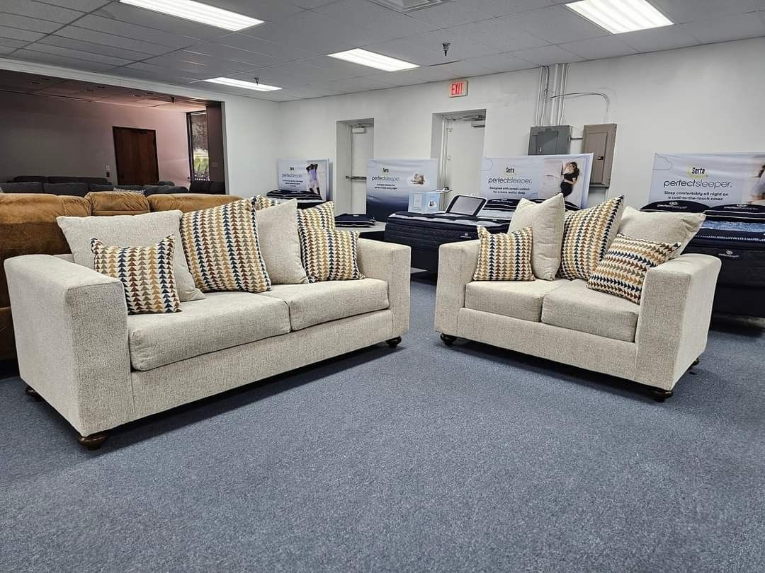 2pc Sofa And Loveseat New Cash Price $699 New