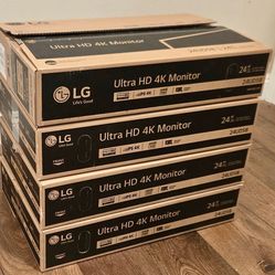 LG 24UD58-B 24" Class 4K UHD IPS LED Monitors FOUR!