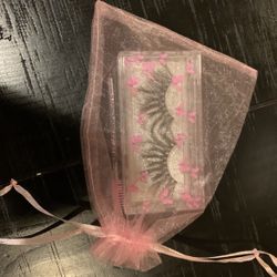 Pink Butterfly Barbie Lashes And Lash Brush