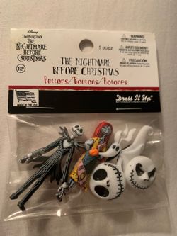 The nightmare before Christmas buttons