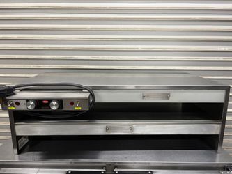 2 Tier Pass Through Food Warmer Shelf Hatco GRIBH-4220D Double Infra-Black Electric #4465