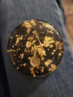 Lucite Alaskan Souvenir Paperweight 