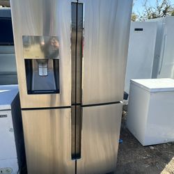 Stainless Steel Samsung Print Store Refrigerator