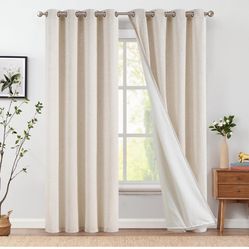 Jinchan Beige Linen Curtain
