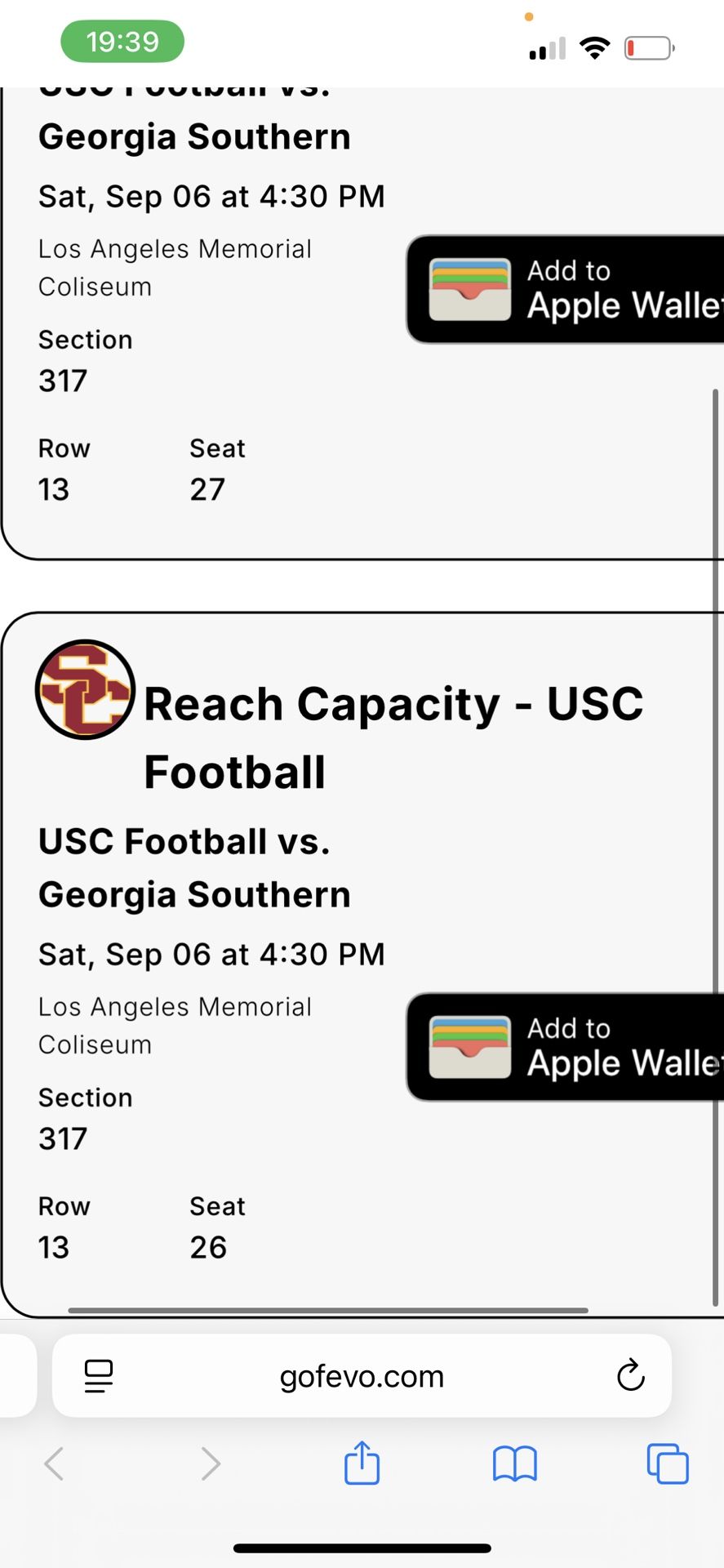 USC vs Georgia Southern