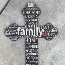 “Family” Cross Wall Decor