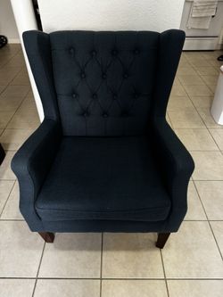 Blue   Accent Chair . Used In Good Condition .