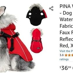 NEW*  Pet Jacket with Fur Collar