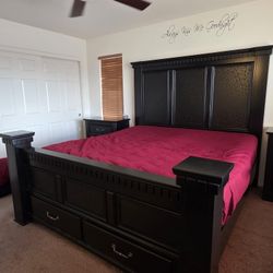 King Size Bed Set 5 Pc