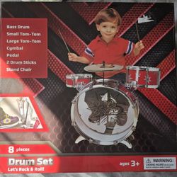Child 9 PIECE Red DrumSet 