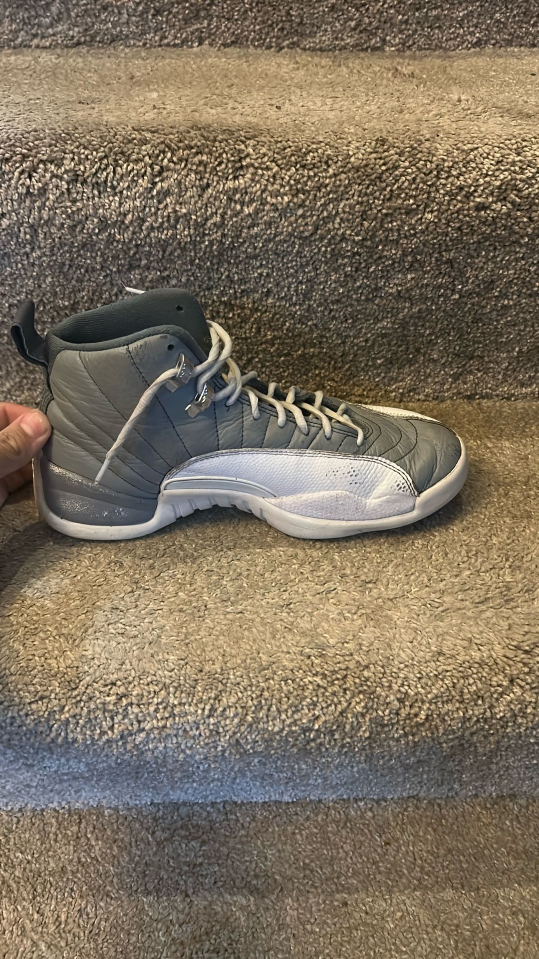 Jordan 12 Gray And White
