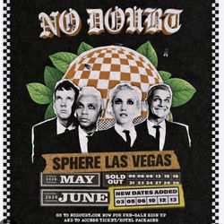 3 No Doubt tickets The Sphere, Las Vegas