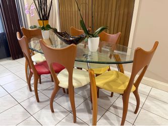 Modern 7-Piece Glass Dining Set – $250 OBO