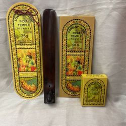India Temple Incence Kit 4Pc set