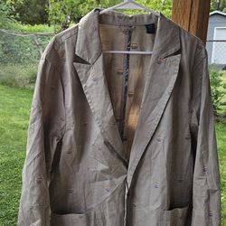 John Lennon Mens Peace Sign Sports Coat Blazer Size XXL 