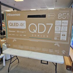 HISENSE 85 INCH QLED 144HZ FULL ARRAY TV'S IN STOCK HDMI 2.1 W/WARRANTY - PAYMENT PLANS