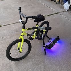 Kids Huffy Bike & Scooter