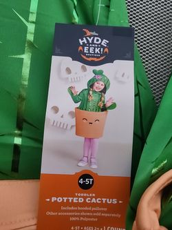 Hyde & EEK Toddler Potted Cactus Halloween Costume 4-5T