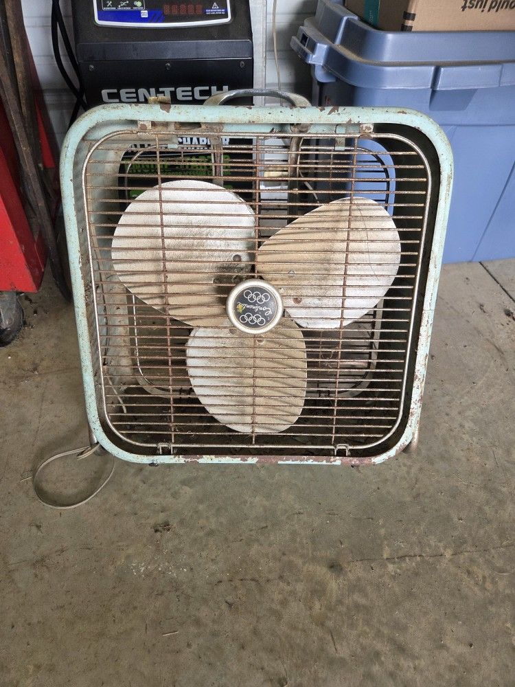 Vintage Box Fan Metal Works