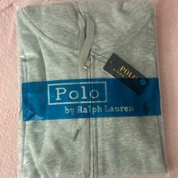 Polo Grey Hoodie Sz Medium 