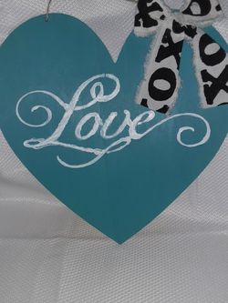 Wooden Heart Shaped Sign