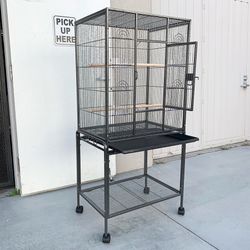 (NEW) $95 Large 53” Bird Cage for Parakeet Parrot Cockatiel Canary Finch Lovebird, Size 24x17x53”