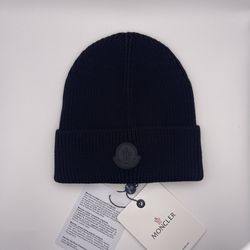 Moncler Black Logo Beanie – Brand New Designer Hat