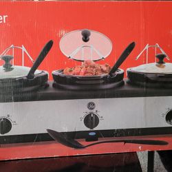 GE 3 Crock Slow Cooker