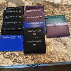 Proof Sets ‘72, 73, 74, 76, 77, 78, 81, 82, 83, 84, 85, 87, 90, 95, 05