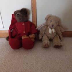 Lot Of 2 Teddy Bears, Boyds & Russ