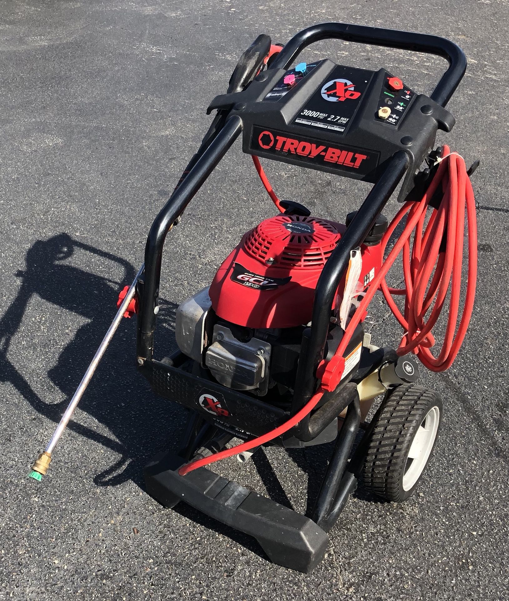Troy Bilt XP 3000 PSI - 2.7 GPM Carb Compliant Cold Water Gas Pressure Washer - Powered Honda GCV 190 Engine - EXCELLENT CONDITION