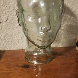 Antique Vintage Glass Head