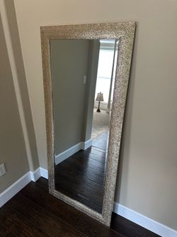 Gold Sparkle Textured Full Length Mirror