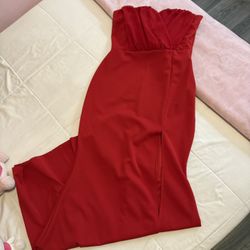 Red Mermaid Style Dress