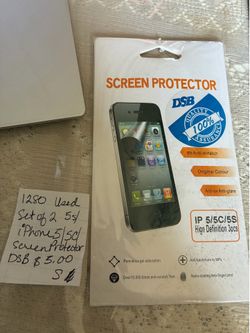 1280. Set of 2 (1 is already used) screen protectors for iPhone 5/5c/5s. $5.00. Pick up only