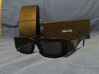 Prada Black Rectangle Sunglasses Brand New