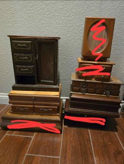 Vintage Wooden Jewelry Box