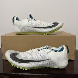 Nike Zoom Superfly Elite 2 FK White Green Spikes Mens Size 6.5 FZ9662-100 Track