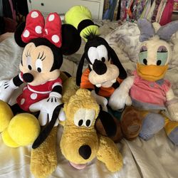 Disney Plushies - Minnie, Goofy, Pluto, Daisy Duck $20 for all