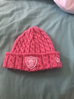 Pink raiders beanie